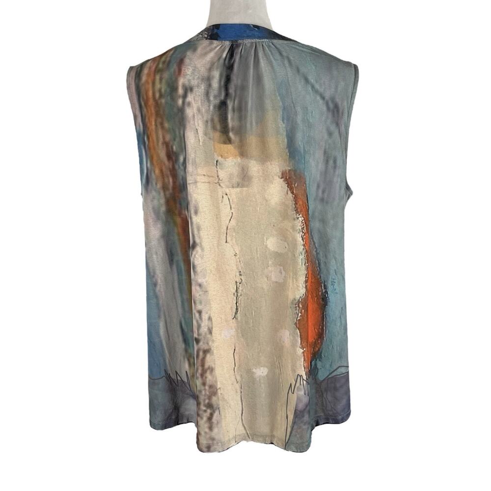 3 Potato Sleeveless Lagenlook Blouse Art to Wear Artsy Indie Boho Size L/XL NWT - Picture 3 of 8